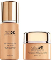 GLO24K Rejuvenating 24k Eye Cream and Serum With 24k Gold, Hyaluronic Acid, Vitamins A,C,E - Product Image