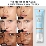 VGO Clear Face Sunscreen SPF 50, Hydrating Sun Essence Face Sunscreen Leaves No Sticky Feeling Travel Size Sunscreen Again...