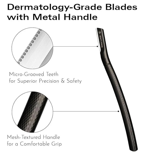 Eyebrow Razor with 6 Blades & Travel Case – Face Razors for Women & Men, Eyebrow Trimmer Shaper with Precision Cover, Faci...