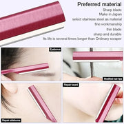 Eyebrow Razor, Eyebrow Razor Shaper for Men and Women, Grooming Shavers (red-10pcs) - Product Image