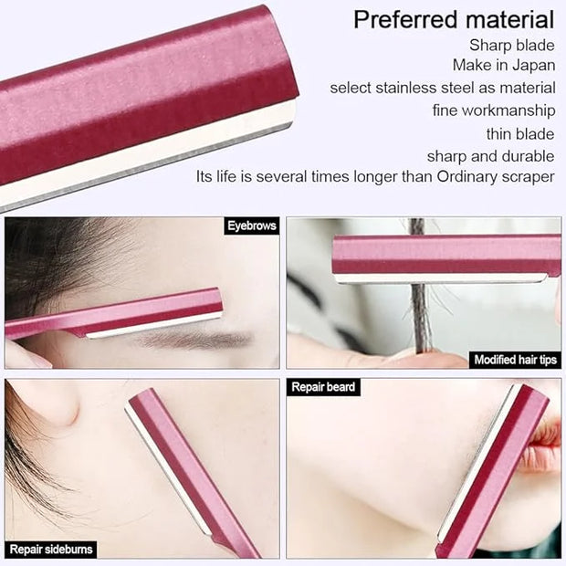 Eyebrow Razor, Eyebrow Razor Shaper for Men and Women, Grooming Shavers (red-10pcs) - Product Image