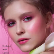 16 Colors Pink Matte Glitter Metallic Eye Shadow Palette, Korean Eyeshadow Palette Makeup, Pigmented Red Eyeshadow Kit for...