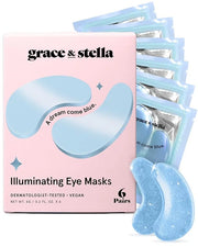 grace & stella Award Winning Under Eye Mask Reduce Dark Circles, Puffy Eyes, Undereye Bags, Wrinkles, Gel Under Eye Patche...