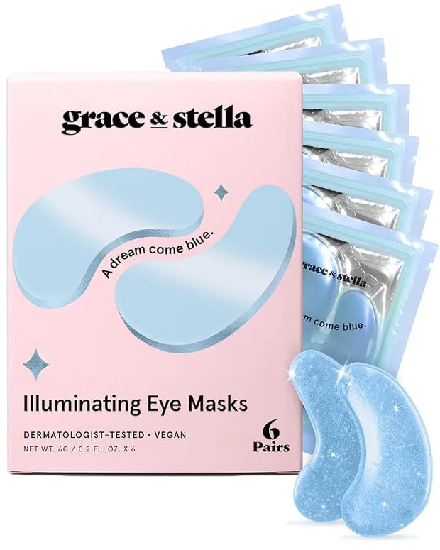 grace & stella Award Winning Under Eye Mask Reduce Dark Circles, Puffy Eyes, Undereye Bags, Wrinkles, Gel Under Eye Patche...