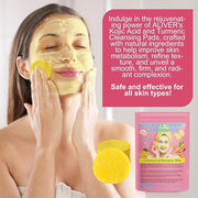 Turmeric face scrub pads, turmeric