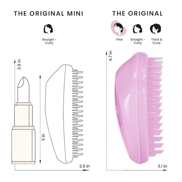 Tangle Teezer Original Detangler Brush, Dry & Wet Hair Brush for Color-Treated, Fine & Fragile Hair Types, Pink Dawn - Pro...