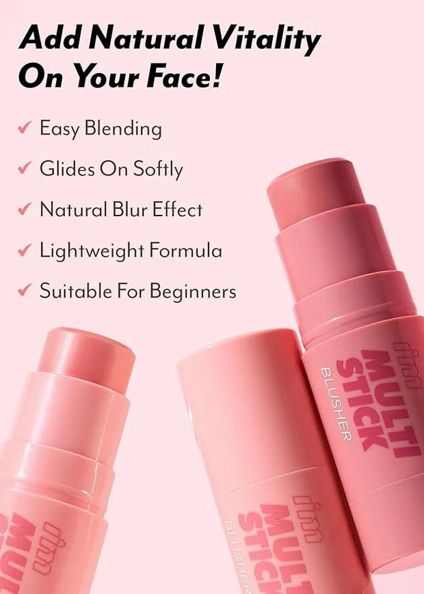 I'M MEME Blusher - I'm Multi Stick 003 Blurry Nude | Easy Blendable Cream Blush for Natural Look, Multi Blush Stick for Ch...