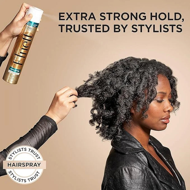 L'Oreal Paris Elnett Hair Care Elnett Satin Extra Strong Hold Hairspray - Unscented, Long Lasting + Humidity Resistant, Ha...