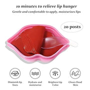 20Pcs Lip Mask,Pink Moisturizing Plumping Lip