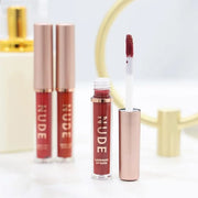 Mini Matte Lip Glaze Set, 16Pcs Liquid Lip Gloss with Gift Box, Rose Nude Red Lip Gloss Lip Stain Long Lasting Waterproof ...