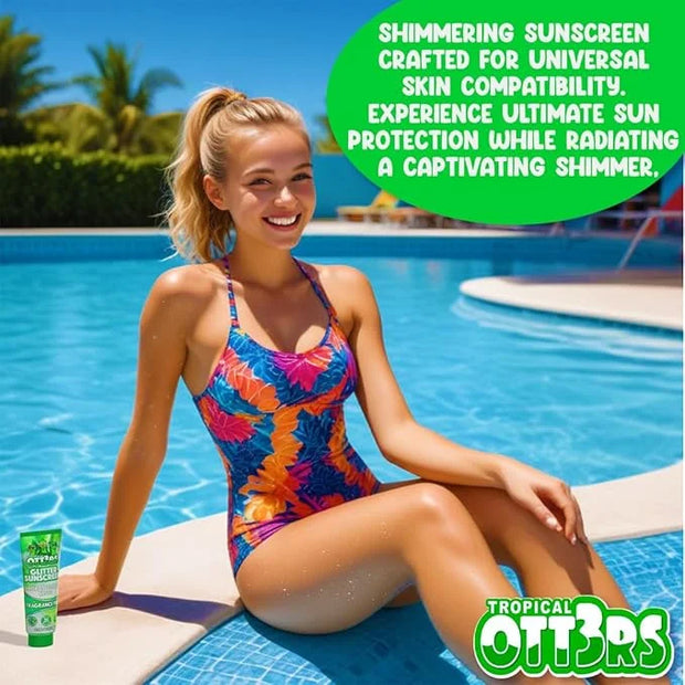 Glitter Sunscreen SPF 50 Lotion 4.5oz - Sparkle Sunscreen - Shimmer Sunscreen - Colored Sunscreen for Kids & Women - UVA/U...