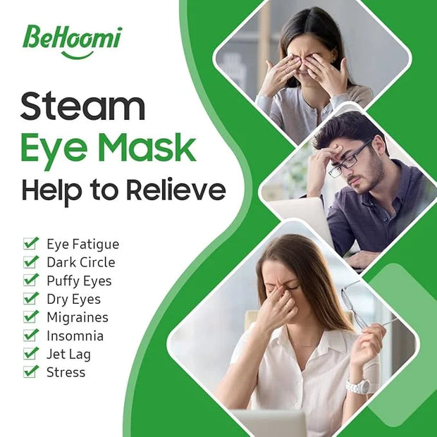 30Packs Steam Eye Mask, Heated Eye Mask Warm Compress for Eyes, Self Heating Warm Eye Masks Disposable Steam Mask for Home...