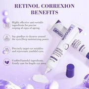 Eye Cream, Retinol Eye Cream for Dark Circles, Puffiness Anti Aging, With Hyaluronic Acid, Peptides, Caffeine Reduces Bags...