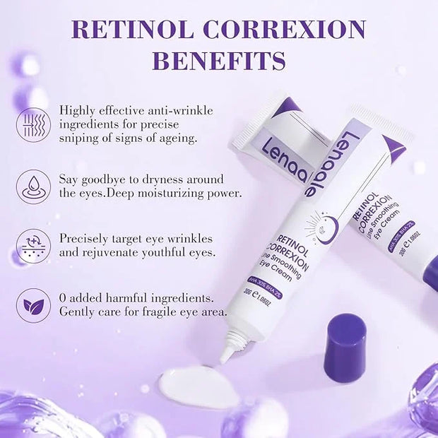 Eye Cream, Retinol Eye Cream for Dark Circles, Puffiness Anti Aging, With Hyaluronic Acid, Peptides, Caffeine Reduces Bags...