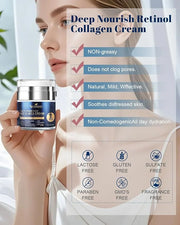 Retinol Cream for Face, Face Moisturizer, Neck Creams for Tightening and Firming with Collagen & Hyaluronic Acid, Daily An...