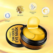 Tunbot Eye Mask - 60 Pieces - 24k Gold Eye Mask - Anti-Aging - Contains Collagen & Hyaluronic Acid - Removes Dark Circles,...