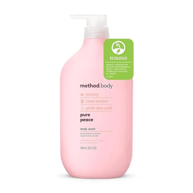 Method Body Wash, Pure Peace, Paraben and Phthalate Free, Biodegradable Formula, 28 oz (Pack of 1) - Product Image