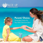 Aloe Up Kids Sport Sunscreen Lotion SPF 50 - Broad Spectrum Sheer Face and Body Sunscreen Protector for Sensitive Skin - W...