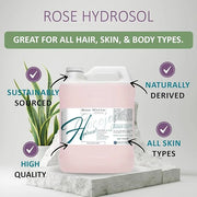 Rose Hydrosol Spray Cleansing Non GMO Facial Toner for Face Body Locs Rose Water Hydrating Face Mist, for Hydration Pure &...
