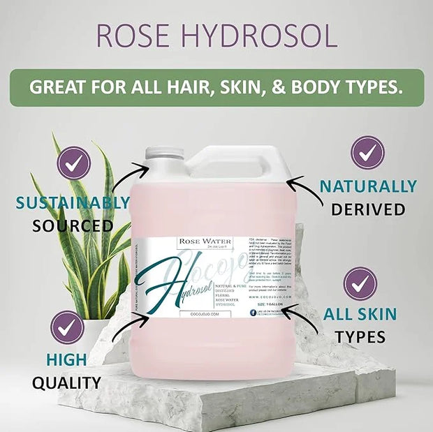 Rose Hydrosol Spray Cleansing Non GMO Facial Toner for Face Body Locs Rose Water Hydrating Face Mist, for Hydration Pure &...