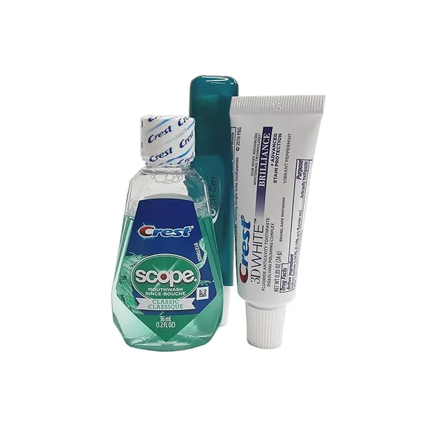 10 Piece Resealable Clear Men's Travel Kit with Shave Cream - Product Image