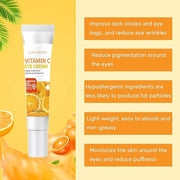 Vitamin C Eye Cream For Dark Circles, Under Eye Cream Anti Wrinkles For Reduce Puffiness And Bags Fine Lines, Wrinkles, Hy...