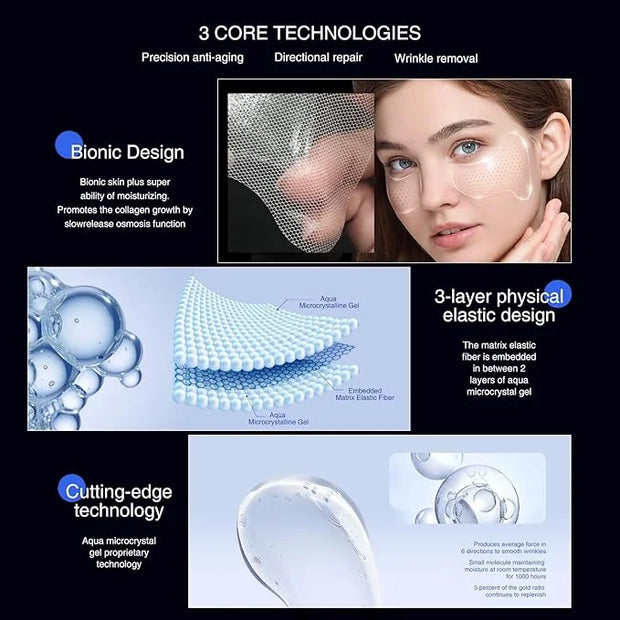 Under Eye Mask Wrinkle Patches, Under Eye Mask Amino Acid & Collagen,Eye Masks for Dark Circles and Puffiness,Eye Wrinkle ...