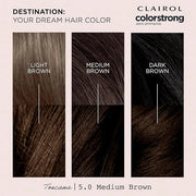 Clairol ColorStrong Permanent Zero Ammonia Hair Dye, 5.0 Medium Brown - Toscana Hair Color, Pack of 1 - Product Image