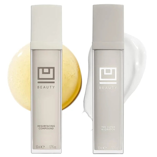 The U Beauty Duo - Resurfacing Compound & SUPER Hydrator Set - Vitamin C & E, Retinol, Hyaluronic Acid - Moisturizing Face...