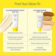 Supergoop! Glowscreen Body SPF 40 PA+++, 3.4 fl oz - Pack of 2 - Body Lotion + Broad Spectrum Sunscreen with Subtle Shimme...