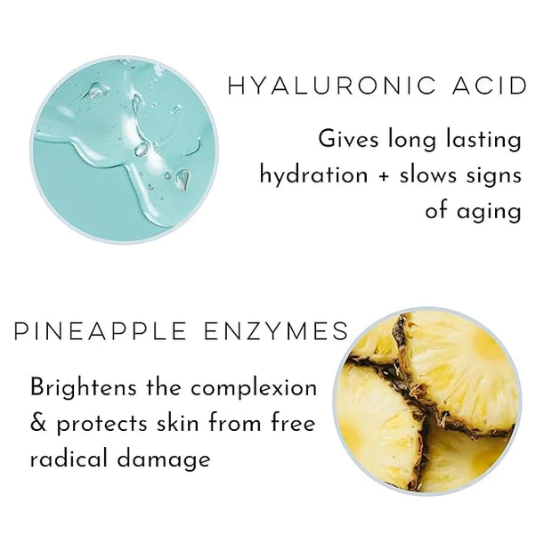 CLEAN SKIN CLUB Pineapple Glow Mist | Hyaluronic Acid + Peptides | Papaya + Coconut Extracts | Hydrating & Fortifying Face...