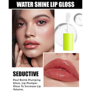 4 Colors Fat Oil Lip Gloss, Lip Oil Lip Glaze Hydrating Lip Glow Oil Big Brush Head Moisturizing Lip Gloss, Shiny Transpar...