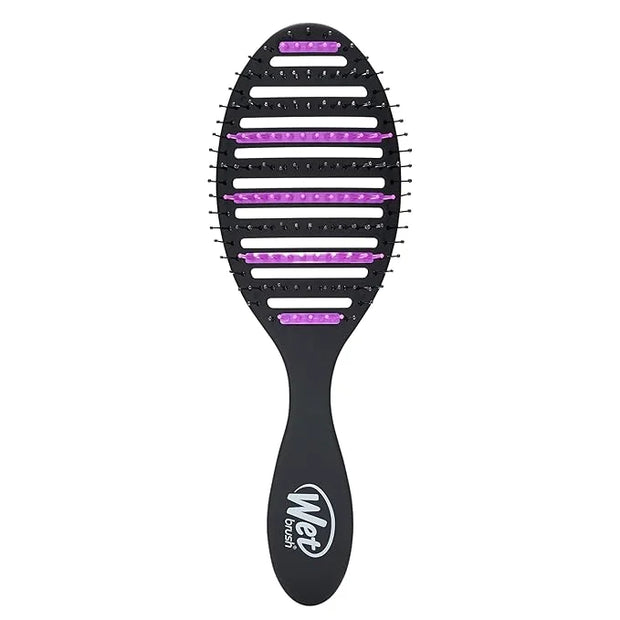 Wet Brush Refresh and Extend Speed Dry Black Detangling Hair Brush -Vented Design and Ultra Soft HeatFlex Bristles Are Blo...