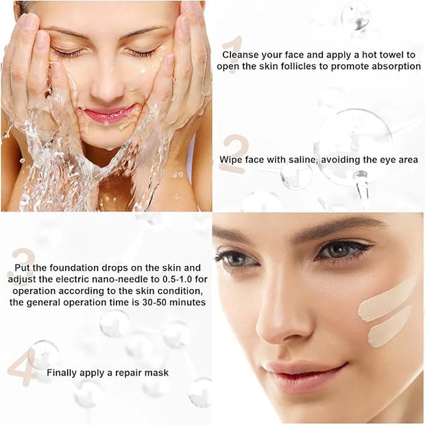 BB Pigment Serum Starter Kit Hyaluronic Acid Essence Foundation BB Facial Glow Skin Care Kit 0.27oz 12 Vials, Combined Wit...