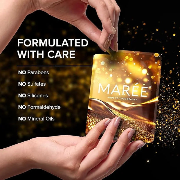 MAREE 24k Gold Under Eye Gels for Dark Circles and Puffiness - Collagen & Hyaluronic Acid Skincare Gel Pads - Gold Eye Pat...