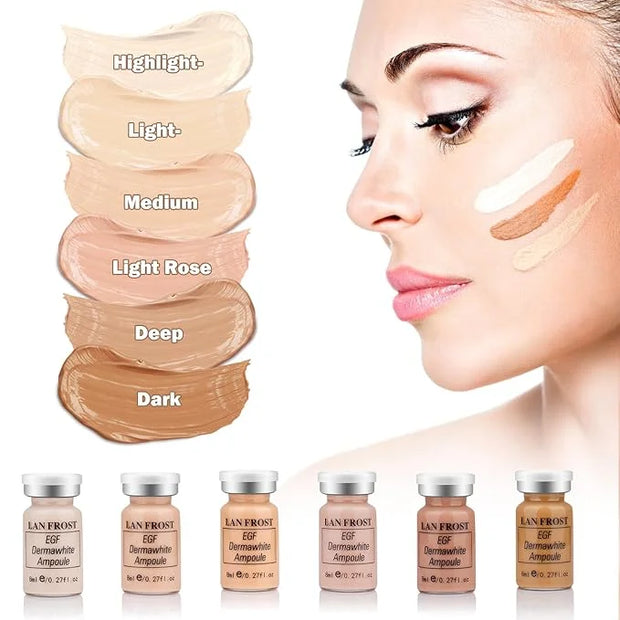 BB Facial Glow Serum Starter Kit Hyaluronic Acid Essence Foundation Skin Care Kit 0.27oz 12 Vials, Combined With Niacinami...
