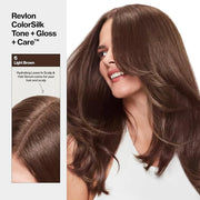 Revlon ColorSilk Tone + Gloss + Care Demi Permanent Hair Color, Dye Kit with Leave-In Scalp and Haircare Serum, 2x Shinier...
