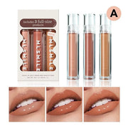3Pcs Lip Gloss Collection Makeup Set, Shimmery Smooth Lip Glosses for for Girls Women, Soft Liquid Long Lasting Lip Glosse...