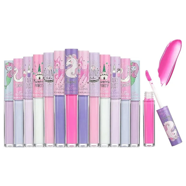 Expressions 14pc Lip Gloss for Girls - Glossy Lip Gloss Tubes | Non Toxic Lip Gloss Set - Unicorn Princess Birthday Party ...