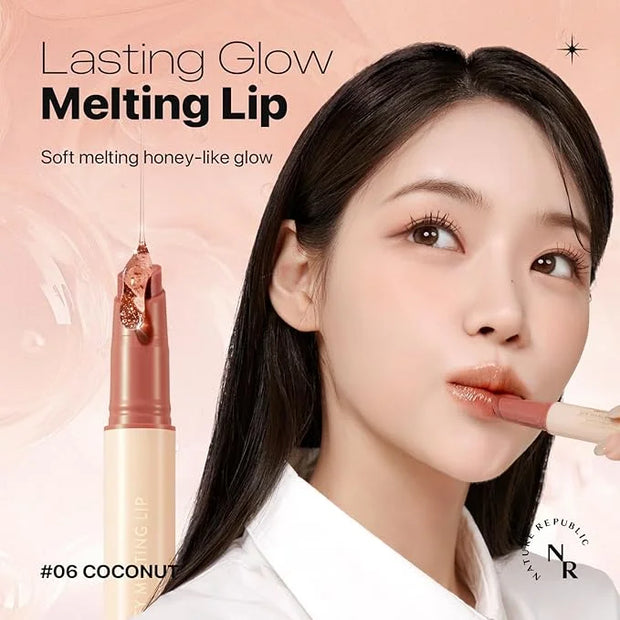 Nature Republic HONEY MELTING LIP (06 COCO) SOFT LIP STICK, Hydrating Gloss, Moisturizing balms, Sheer tint, Shine & Glowy...