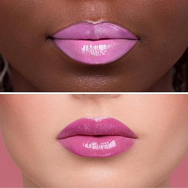 Juvia's Place Smoothie Lip Gloss Strawberry Bliss - Hydrating Cream Lipgloss w/Pink & Mauve Tones - Non Sticky Plumping Gl...