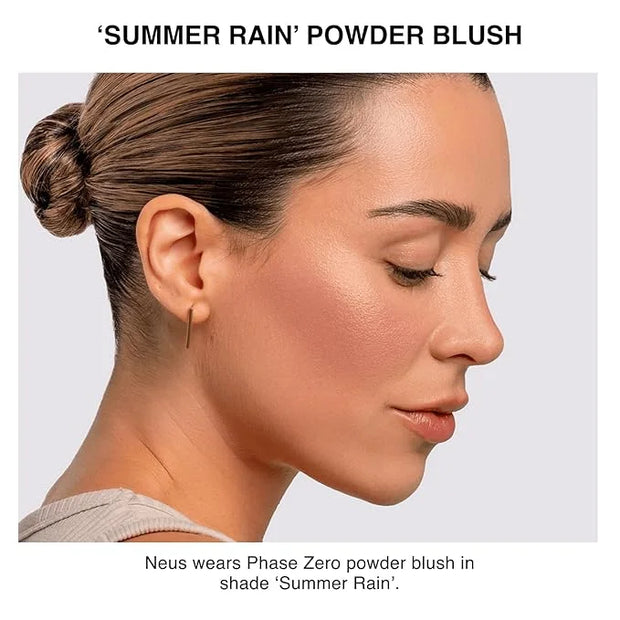 Phase Zero Makeup Powder Blush for cheeks | "Summer Rain" | 4g / 0.141oz | Cruelty-Free, Vegan, Clean Beauty | Buildable &...