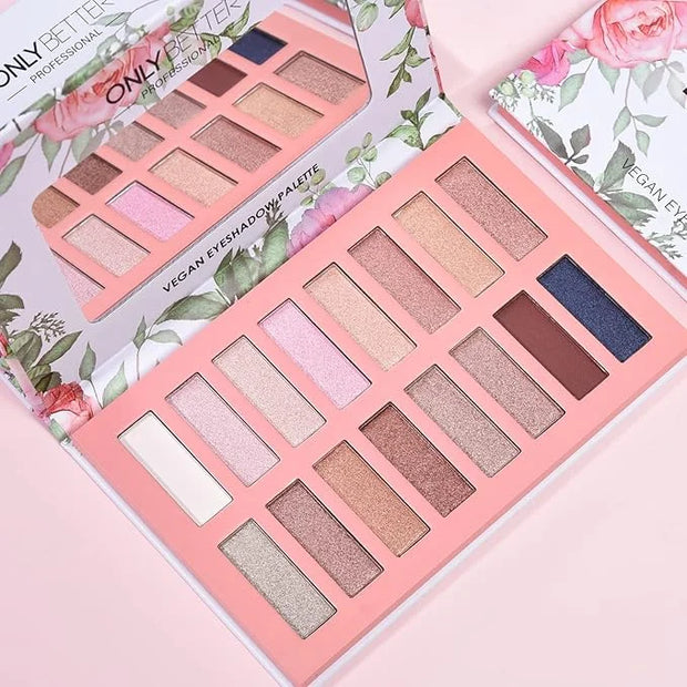 Vegan Eyeshadow Palette, Nude Eyeshadow Palette, 16 Shades