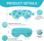 Cooling Eye Mask Cold Eye Compress Mask for Puffy Eyes, Reusable Eye Ice Pack Gel Ice Eye Mask for Tired Eyes, Eyes Surger...