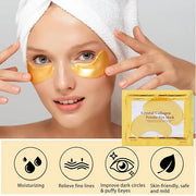 30 Pairs Lip Masks & Eye Masks, 24K Gold Gel Crystal Collagen Under Eye Patches for Puffy Eyes, Dark Circles and Wrinkles,...
