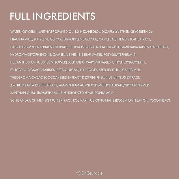 Dr.Ceuracle Vegan Kombucha Tea Gel Cream - Korean Skincare Lightweight Watery Hydrating Moisturizer with Kombucha Tea Extr...