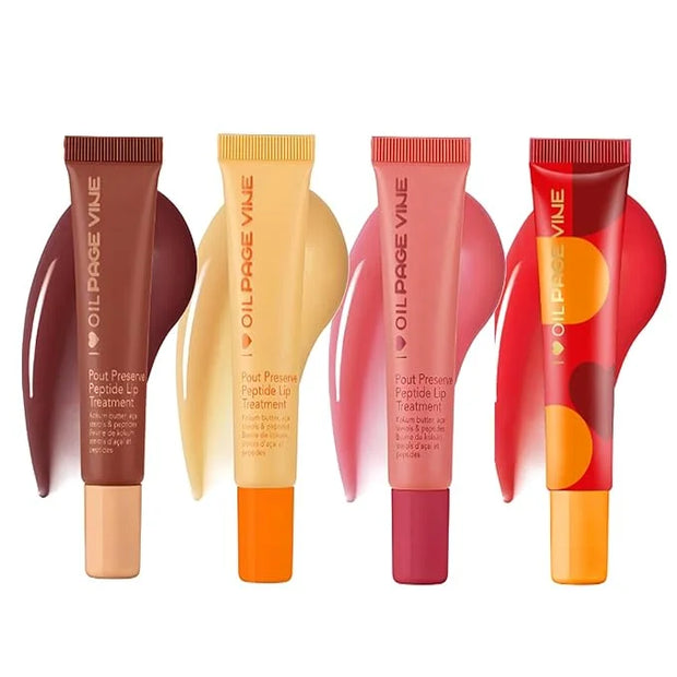 4 Pack Lip Gloss Set of Lip Gels, Tinted Lip Balm to Deepen & Enhance Moisturizing Jelly Lip Gloss - Everyday Lip Makeup -...
