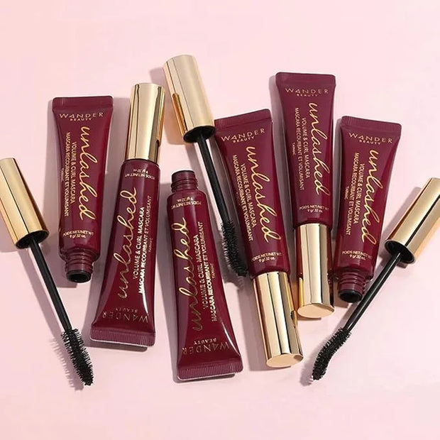Wander Beauty Unlashed Volume & Curl Mascara - Volumizing, Lash Curling Mascara - 9 in 1 Multitasking Smudge-Proof Black M...