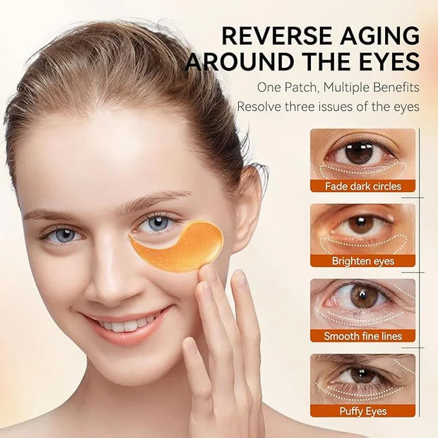LANBENA Vitamin C Under Eye Patches for Dark Circles and Puffy Eyes, Cooling Eye Masks for Eye Bags, Fine Lines & Wrinkles...