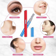 Chumia 2 Pcs Electric Eyebrow Trimmer Women Precision Face Razors Mini Shaver with Comb Christmas Women Gift Battery Opera...